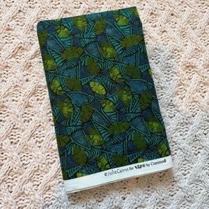 Cotton Sewing Fabric - Vibrant Green & Blue Leaf Pattern